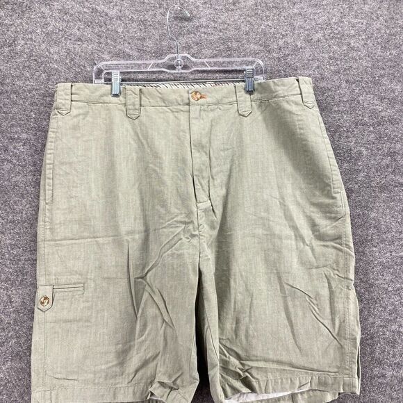 Road Cargo Shorts Men 42 Gray High Rise Flat Front Cotton Pockets Regular Fit - Picture 3 of 10